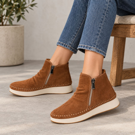 OPALIN Cognac, Bottines Madory