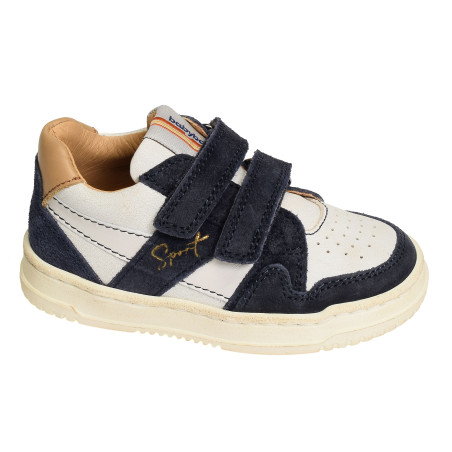 ALES VELCRO Blanc Marine, Chaussures à Scratch Babybotte