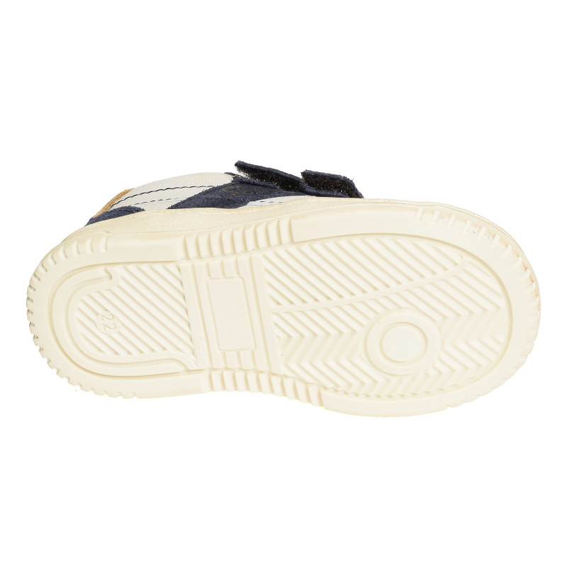 ALES VELCRO Blanc Marine, Chaussures à Scratch Babybotte