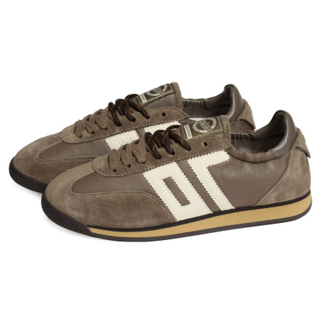 ROCKET NAPPA MEN Taupe, Baskets Mode Back 70