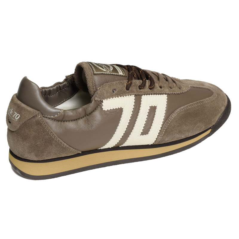 ROCKET NAPPA MEN Taupe, Baskets Mode Back 70