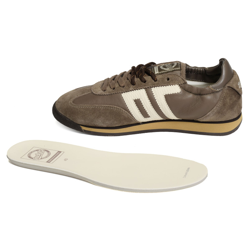 ROCKET NAPPA MEN Taupe, Baskets Mode Back 70