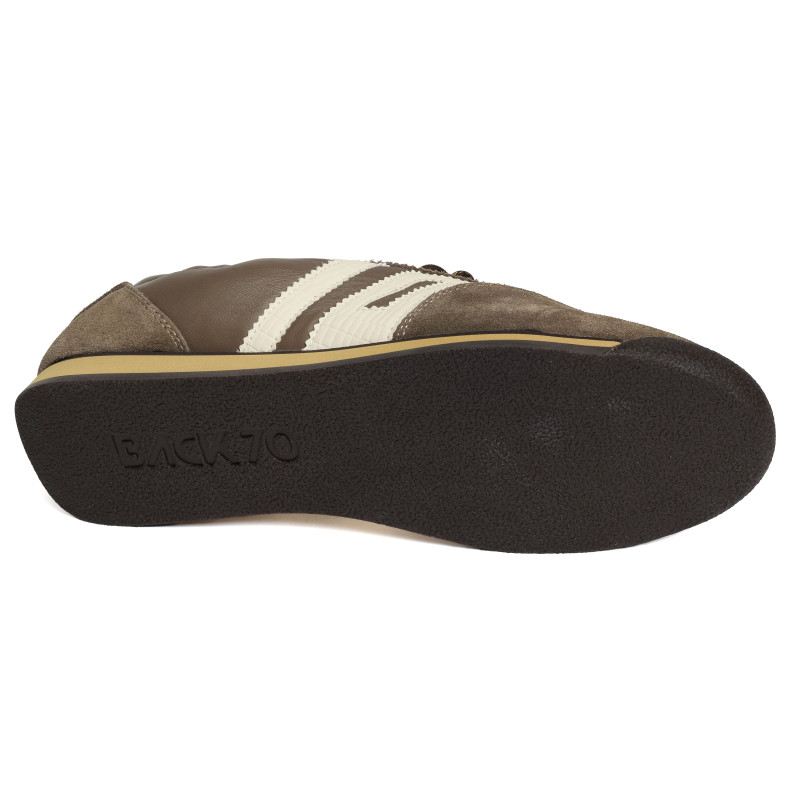 ROCKET NAPPA MEN Taupe, Baskets Mode Back 70