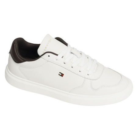 TH ICON COURT LIGHT 9601 Blanc Chocolat, Sneakers basses Tommy Hilfiger