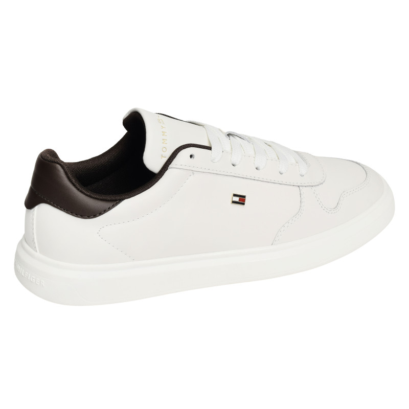 TH ICON COURT LIGHT 9601 Blanc Chocolat, Sneakers basses Tommy Hilfiger
