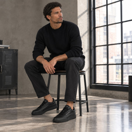 TH BASKET CORE LEATHER 5927 Noir, Sneakers basses Tommy Hilfiger