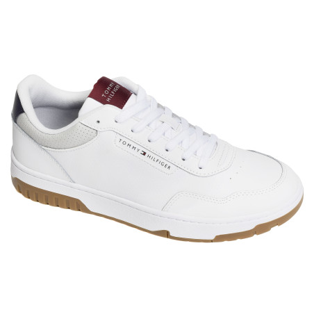 TH BASKET CORE LEATHER 5927 Blanc Marine, Sneakers basses Tommy Hilfiger