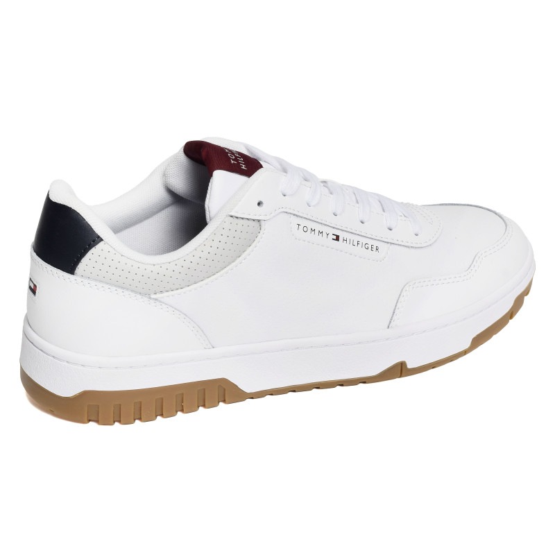 TH BASKET CORE LEATHER 5927 Blanc Marine, Sneakers basses Tommy Hilfiger