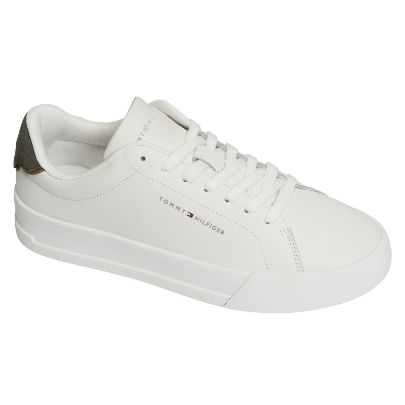 TH COURT LTH 5367 Blanc Kaki, Sneakers basses Tommy Hilfiger