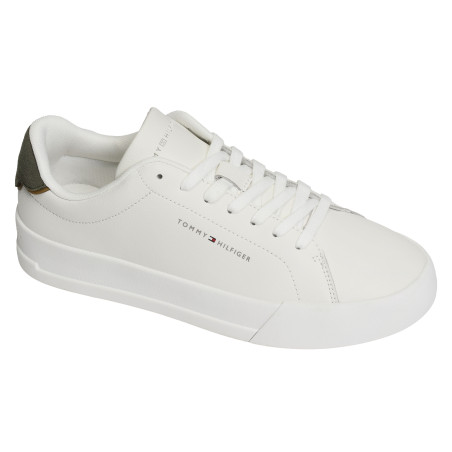 TH COURT LTH 5367 Blanc Kaki, Sneakers basses Tommy Hilfiger