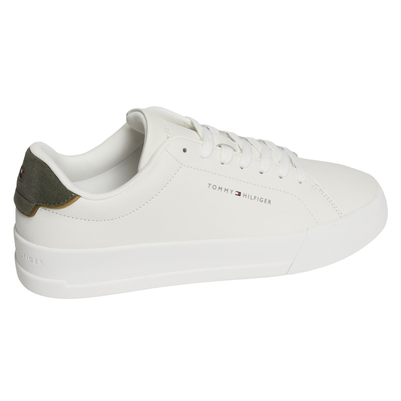 TH COURT LTH 5367 Blanc Kaki, Sneakers basses Tommy Hilfiger