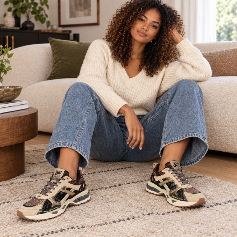 HICHO Beige Multicolore, Baskets running MRP Star