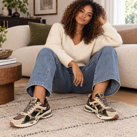 HICHO Beige Multicolore, Baskets running MRP Star