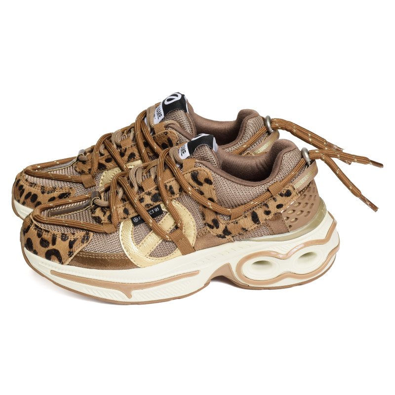 WILLO RUNNER Marron Léopard, Baskets running No Name