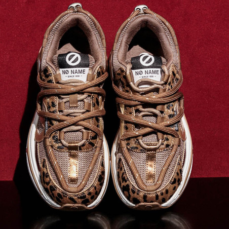 WILLO RUNNER Marron Léopard, Baskets running No Name
