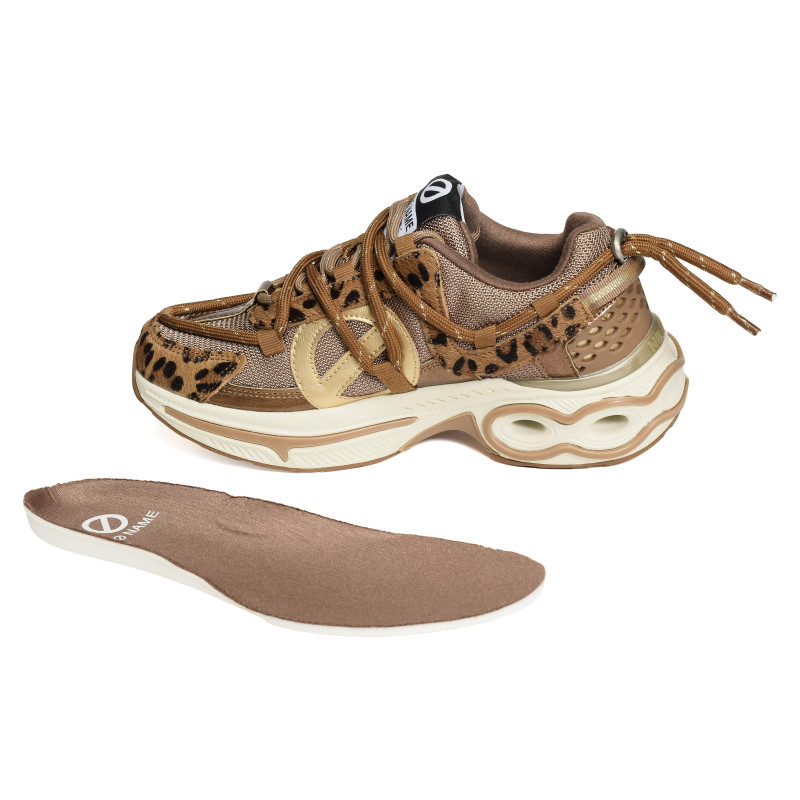 WILLO RUNNER Marron Léopard, Baskets running No Name