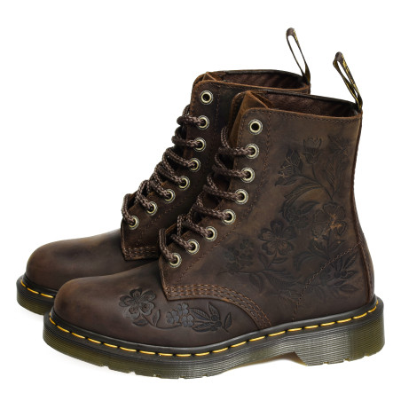 1460 PASCAL EMBOSS FLORAL Marron, Boots Dr Martens