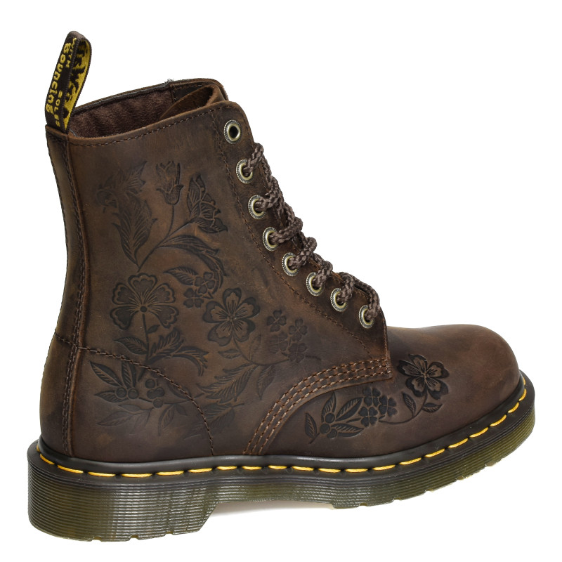1460 PASCAL EMBOSS FLORAL Marron, Boots Dr Martens