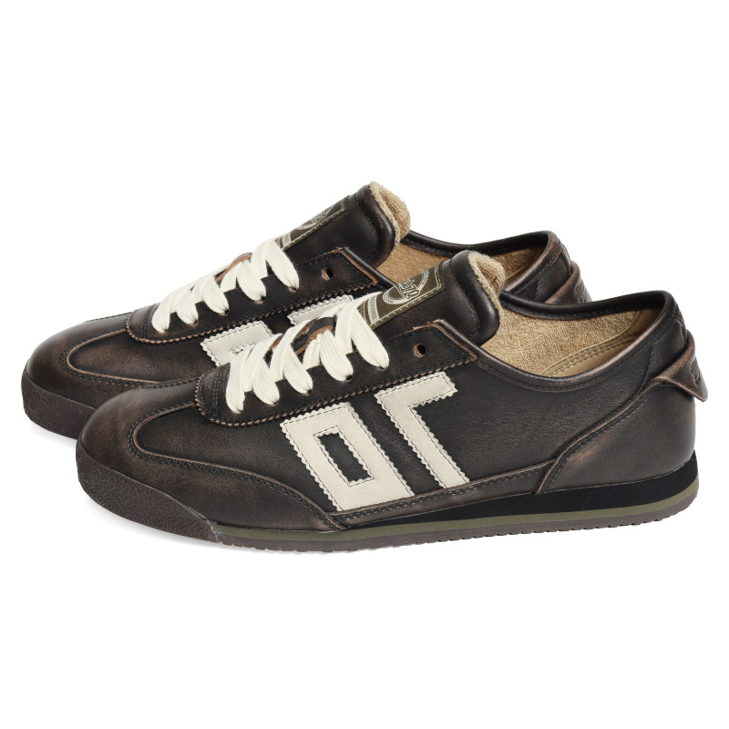 LEON ASPORTABLE Chocolat, Sneakers basses Back 70