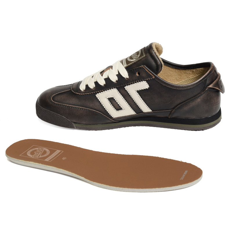 LEON ASPORTABLE Chocolat, Sneakers basses Back 70