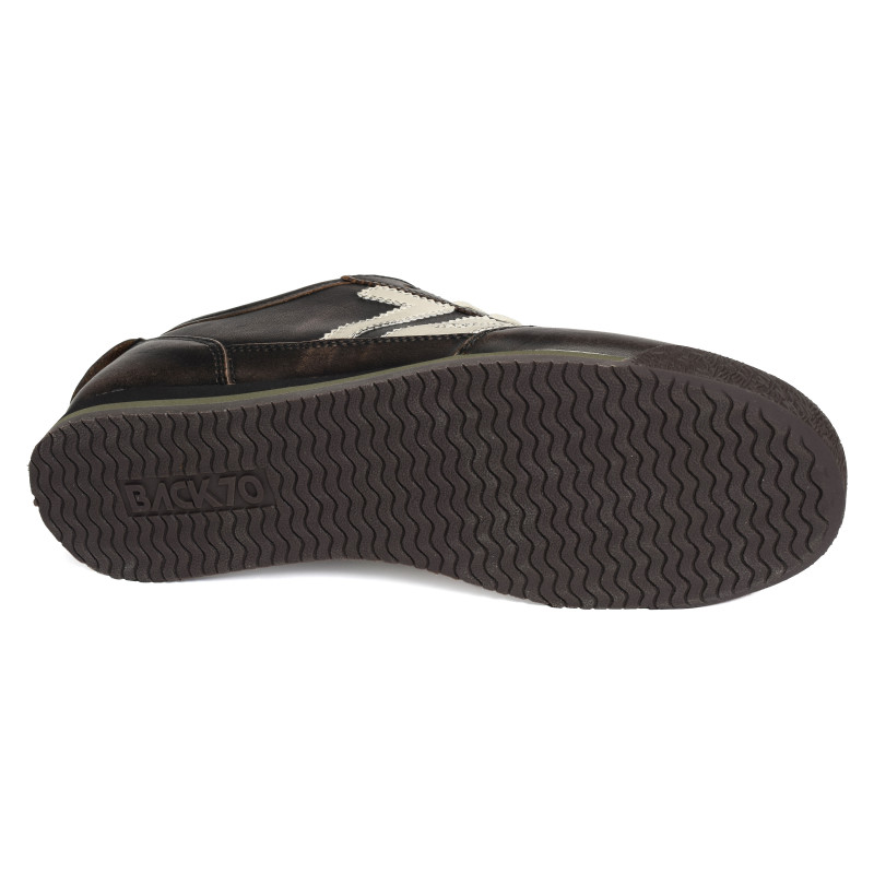 LEON ASPORTABLE Chocolat, Sneakers basses Back 70