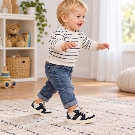 ALES Blanc Marine, Chaussures à Lacets Babybotte
