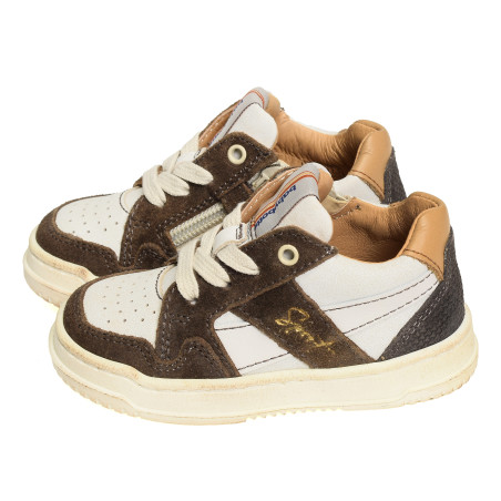 ALES Blanc Marron, Chaussures à Lacets Babybotte