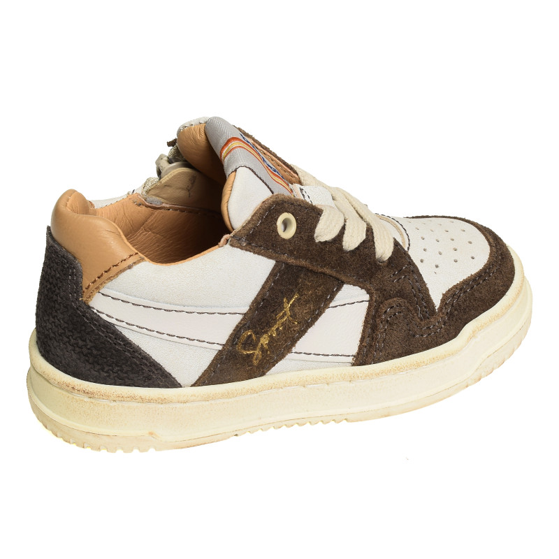 ALES Blanc Marron, Chaussures à Lacets Babybotte