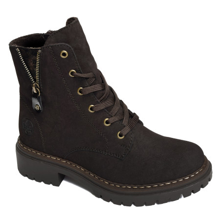 72617 Chocolat Léopard, Boots Rieker