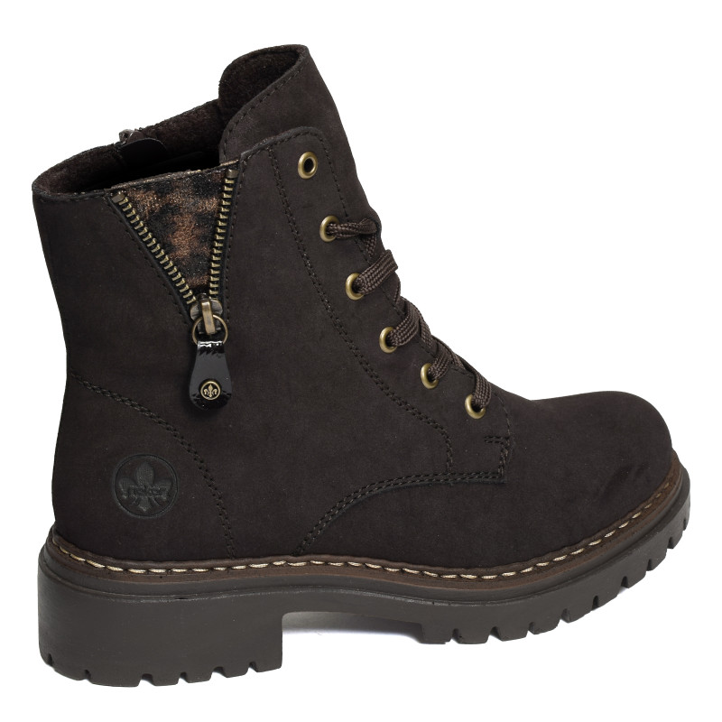 72617 Chocolat Léopard, Boots Rieker