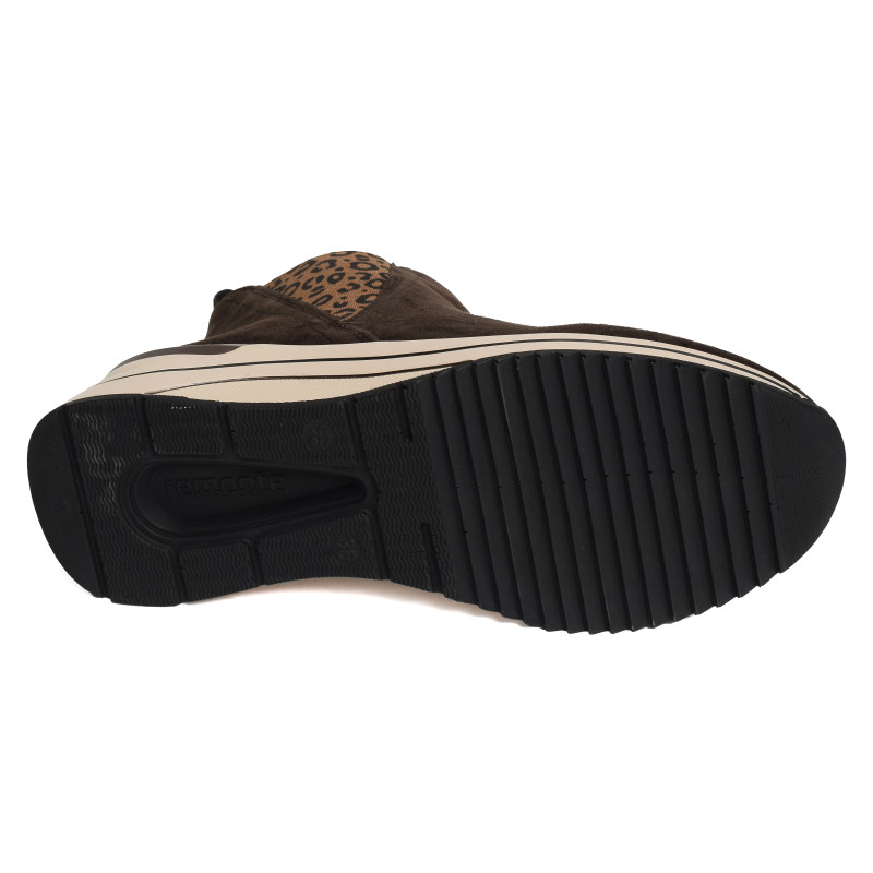D0T75 Chocolat Léopard, Baskets montantes Remonte