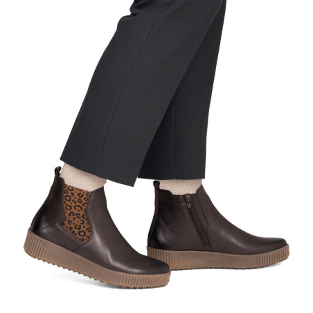 R7994 Chocolat Léopard, Bottines Remonte