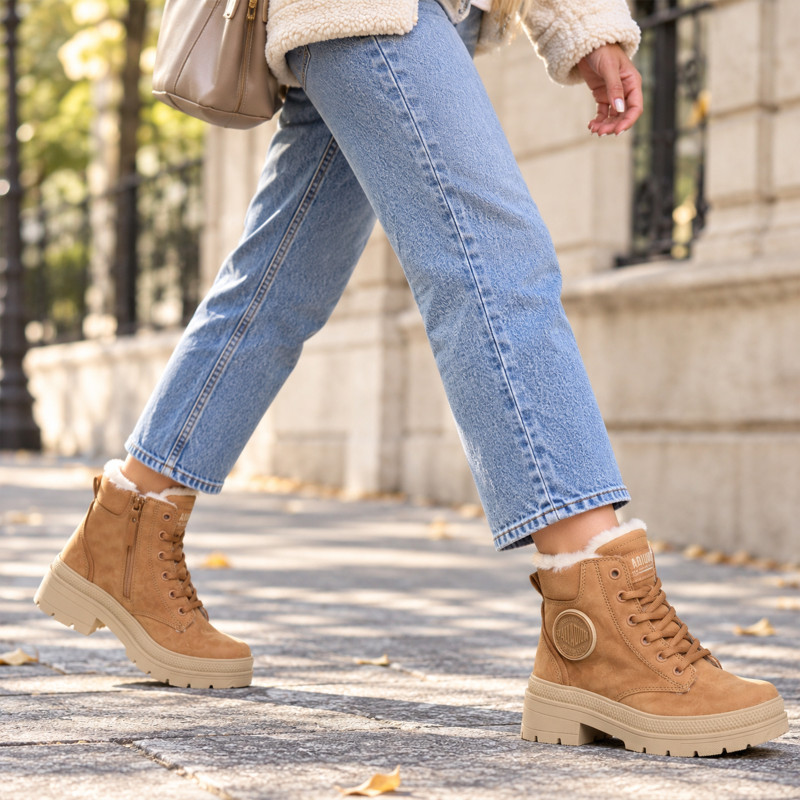 PALLARISE NBK WL Camel, Boots Palladium