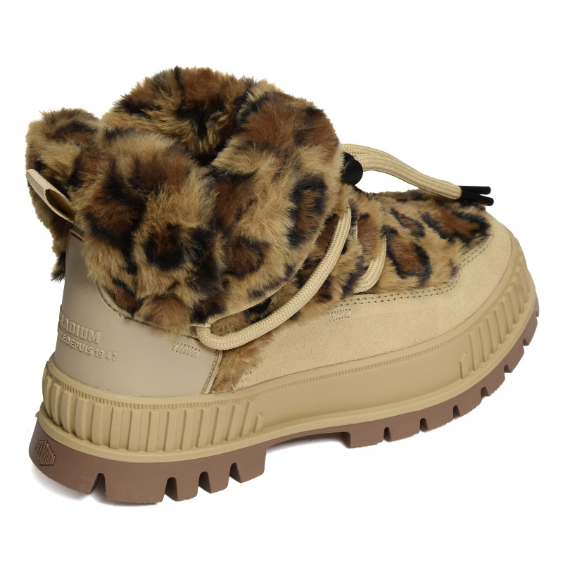 PALLASHOCK WL HIVER Beige Léopard, Boots Palladium