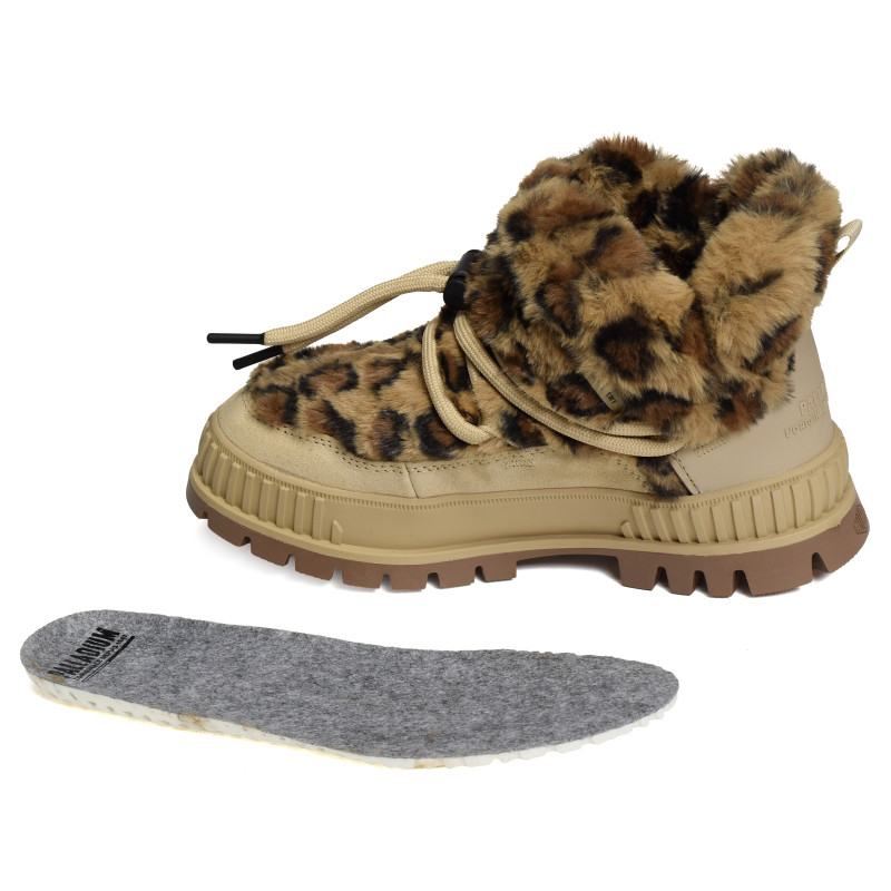PALLASHOCK WL HIVER Beige Léopard, Boots Palladium
