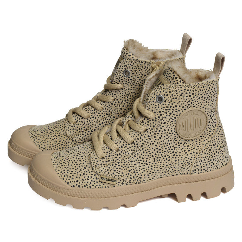PAMPA HI ZIP WL Beige Léopard, Boots Palladium