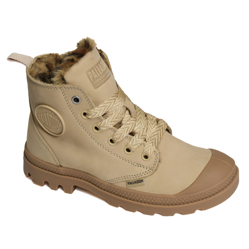 PAMPA HI ZIP WL WILD Beige Léopard, Boots Palladium