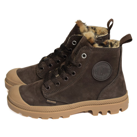 PAMPA HI ZIP WL WILD Chocolat Léopard, Boots Palladium