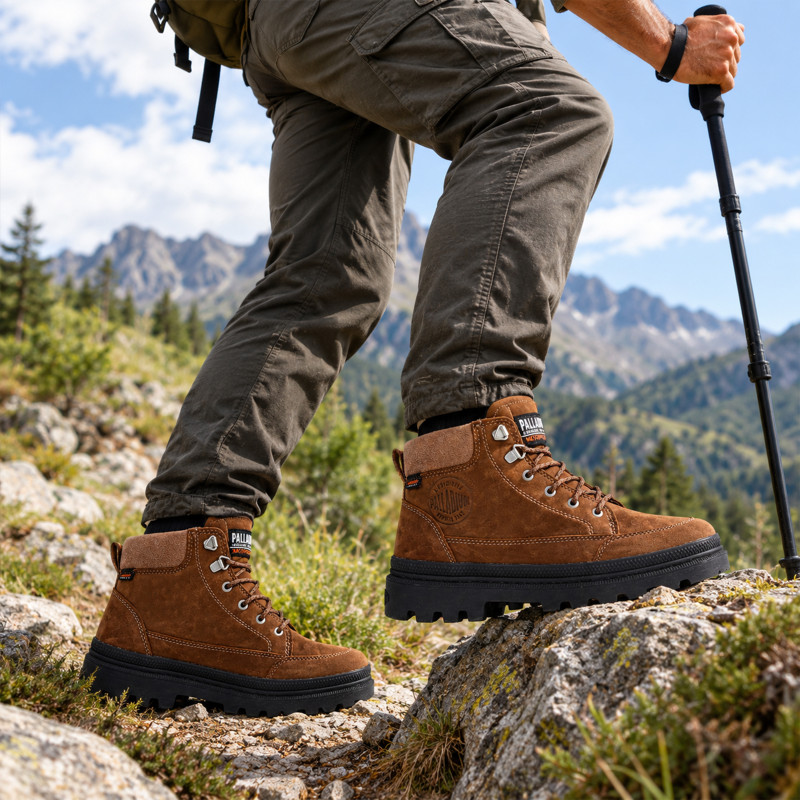 PALLATROOPER CUFF Marron, Boots Palladium