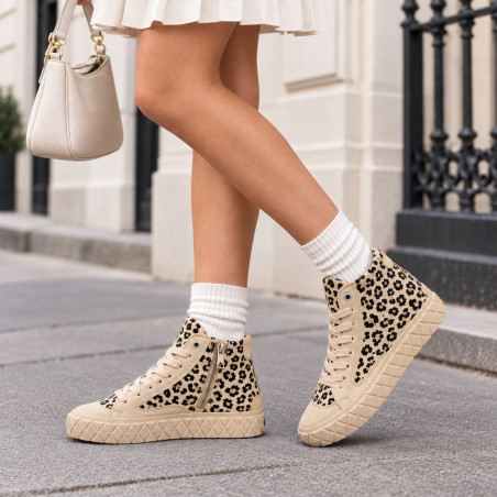 PALLA ACE CHUKKA SDE Beige Léopard, Baskets montantes Palladium