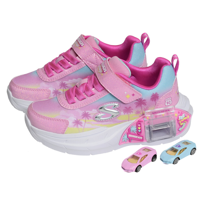 GARAGE SUNSET Rose Multicolore, Baskets running Skechers