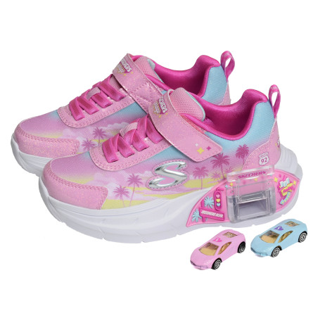 GARAGE SUNSET Rose Multicolore, Baskets running Skechers