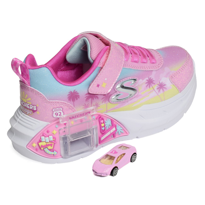 GARAGE SUNSET Rose Multicolore, Baskets running Skechers