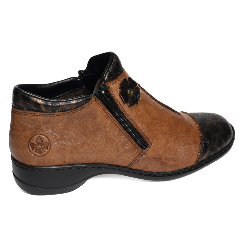 58388 Camel Léopard, Bottillons Rieker