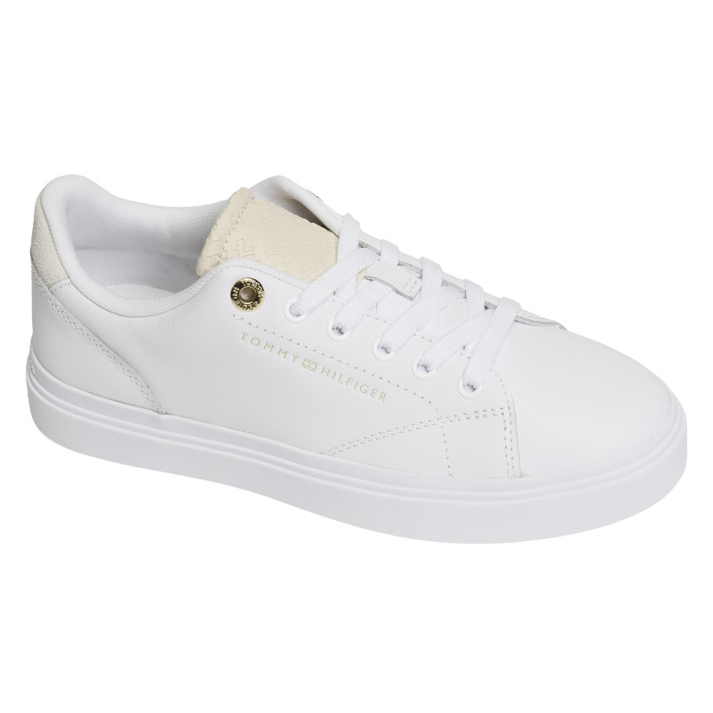 TH FEMININE CUPSOLE MONOGRAM 9606 Blanc Beige, Sneakers basses Tommy Hilfiger