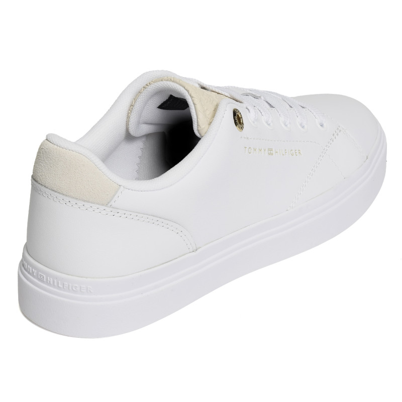 TH FEMININE CUPSOLE MONOGRAM 9606 Blanc Beige, Sneakers basses Tommy Hilfiger