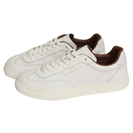 TH LO LUX LTH SNEAKER 5996 Ecru, Sneakers basses Tommy Hilfiger