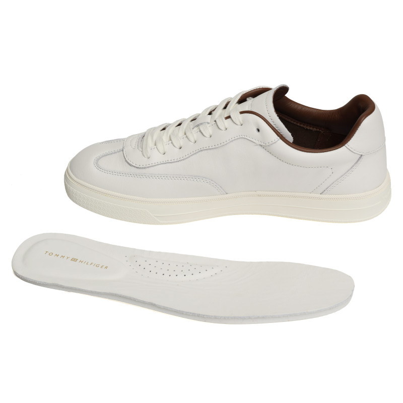 TH LO LUX LTH SNEAKER 5996 Ecru, Sneakers basses Tommy Hilfiger
