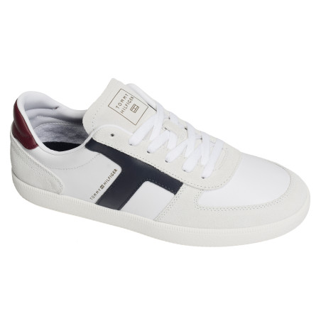 TH TRIBECA SNEAKER MIX 6068 Blanc, Sneakers basses Tommy Hilfiger