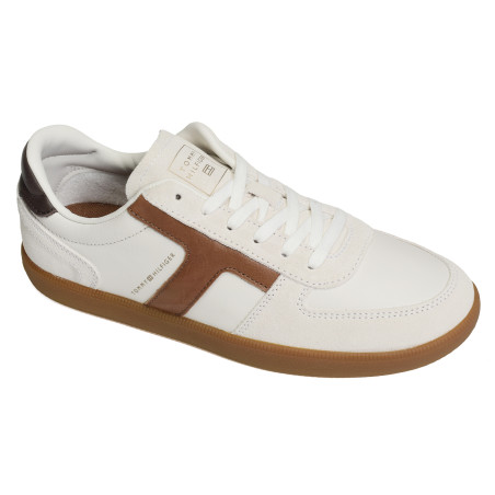 TH TRIBECA SNEAKER MIX 6068 Ecru, Sneakers basses Tommy Hilfiger